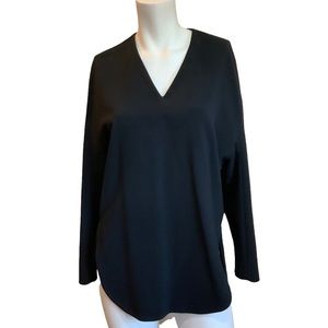 Enfold Luxury Black V Neck Top Lagenlook Avant Garde Japanese Brand sz 38=M